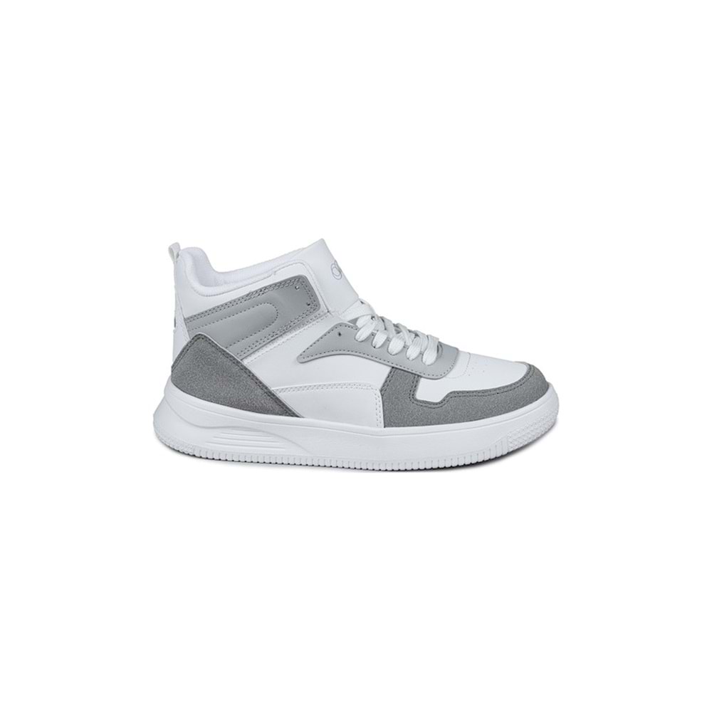 Jump - 29100 | Kadın High-Top Sneaker - BEYAZ-GRİ - 40