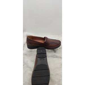 ÇİĞDEM GERÇEK DERİ KEMİK ÇIKINTISINA ÖZEL TAM ORTOPEDİK ÜSTÜ TAŞLI KADIN AYAKKABI ( BELAX 600 ) - TABA - 36 - ST00718-TABA-36