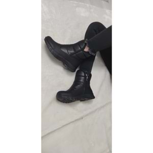 Çiğdem Kar Botu KAR 1 Unisex - SİYAH-KISA-FERMUARLI-ARMALI- 44