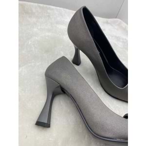 ÇİĞDEM PLATİN GRİ SATEN KADEH ÖKÇE STİLETTO (ENZS1A) - PLATİN GRİ - 36 - ST01989-PLATİN GRİ-36