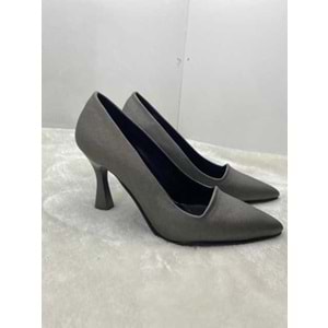 ÇİĞDEM PLATİN GRİ SATEN KADEH ÖKÇE STİLETTO (ENZS1A) - PLATİN GRİ - 36 - ST01989-PLATİN GRİ-36