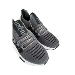 ÇİĞDEM ÇOK RAHAT SÜS BAĞLI FİLELİ SNEAKER AYAKKABI(AXS) - füme-beyaz-siyah - 37