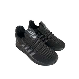 ÇİĞDEM ÇOK RAHAT SÜS BAĞLI FİLELİ SNEAKER AYAKKABI(AXS) - SİYAH-GRİ - 40