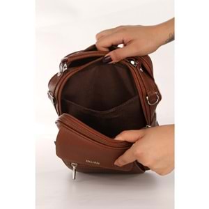 GRANDE - 4588- GERÇEK DERİ ERKEK OMUZ ÇANTA - TABA - STANDART