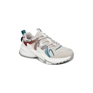 JUMP 29942 KADIN MEMORY TABAN SPOR SNEAKER AYAKKABI - VİZON-BEJ-YEŞİL - 40