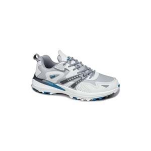 JUMP 29775 ERKEK MEMORY TABAN SPOR SNEAKER AYAKKABI - BEYAZ-MAVİ-GRİ - 44