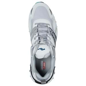 JUMP 29775 ERKEK MEMORY TABAN SPOR SNEAKER AYAKKABI - BEYAZ-MAVİ-GRİ - 44
