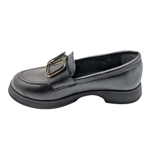 Çiğdem Kundura Eleganza Sole Kadın Suni Deri Loafer - Eleganza Sole - SİYAH - 40