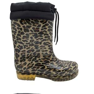 AquaBella Su Geçirmez Kadın Yağmur Çizmesi - AquaBella - LEOPAR - 36