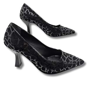 Stralende Kadın Leopar Desenli Stiletto - Stralende - SİYAH - 37