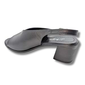 Flore - Hakiki Deri Kadın Topuklu Sandalet - Flore - SİYAH - 37
