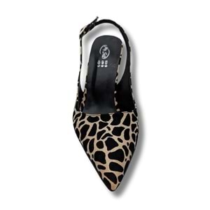 Hildegard - Arkası Açık Stiletto - Hildegard - LEOPAR - 37