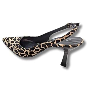 Hildegard - Arkası Açık Stiletto - Hildegard - LEOPAR - 37