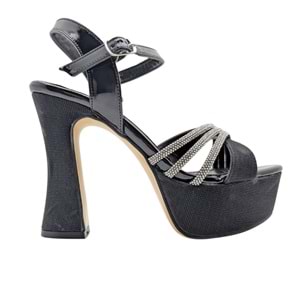 Odette | Abiye Taşlı Platform Topuk Ayakkabı - Odette - SİYAH - 36
