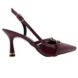 Christel | Kadın Arkası Açık Stiletto - Christel - BORDO - 37