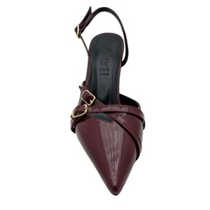 Christel | Kadın Arkası Açık Stiletto - Christel - BORDO - 37