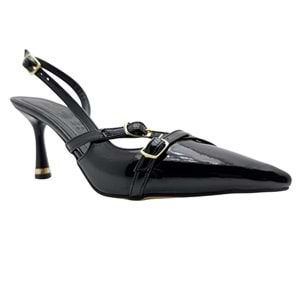 Christel | Kadın Arkası Açık Stiletto - Christel - SİYAH - 37