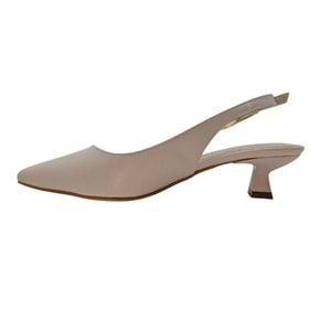 Josiane | Kadın Arkası Açık Kısa Topuklu Stiletto - Josiane - BEJ - 38