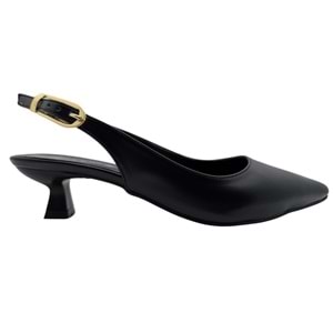 Josiane | Kadın Arkası Açık Kısa Topuklu Stiletto - Josiane - SİYAH - 38