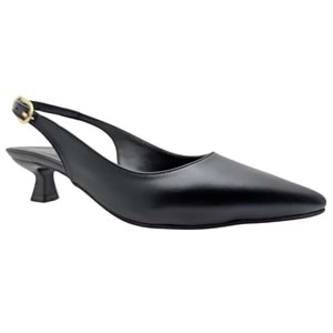 Josiane | Kadın Arkası Açık Kısa Topuklu Stiletto - Josiane - SİYAH - 38