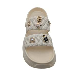 FloraFlex | Kadın Eva Lastik Sandalet - FloraFlex - BUZ GRİ - 37