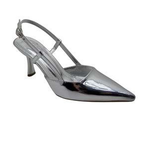 Zenna | Kadın Arkası Açık Stiletto - ÇİĞDEM KUNDURA - Zenna - GÜMÜŞ - 40