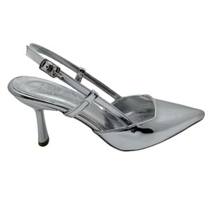 Zenna | Kadın Arkası Açık Stiletto - ÇİĞDEM KUNDURA - Zenna - GÜMÜŞ - 40