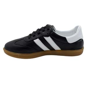 Glisten | Kadın Hakiki Deri Ortopedik Sneaker - SİYAH-BEYAZ - 36