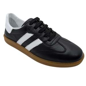 Glisten | Kadın Hakiki Deri Ortopedik Sneaker - SİYAH-BEYAZ - 36