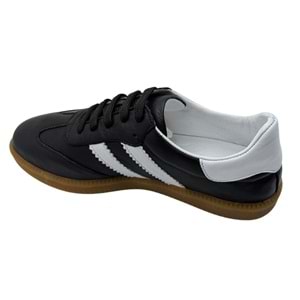 Glisten | Kadın Hakiki Deri Ortopedik Sneaker - SİYAH-BEYAZ - 36