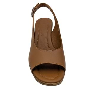 Sabbia - Kadın Topuklu Sandalet - TABA - 40