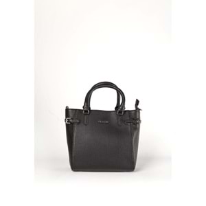 GRANDE - 9001 | Hakiki Deri Kadın El ve Omuz Çantası - SİYAH - STANDART