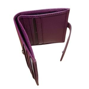 GRANDE - 800 | Hakiki Deri Unisex Cüzdan & Kartlık - MOR - STANDART