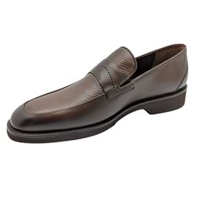 GALLER - 6142 | Hakiki Deri Erkek Klasik Loafer - KAHVERENGİ - 40