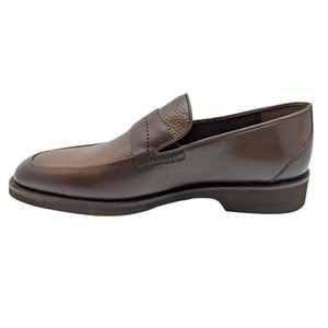 GALLER - 6142 | Hakiki Deri Erkek Klasik Loafer - KAHVERENGİ - 40