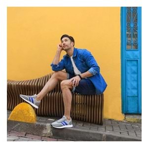 Jump - 26396 | Erkek Spor Ayakkabısı - JUMP - 26396 - GRİ-MAVİ - 40