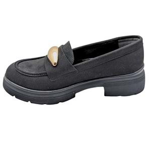 Seraphiel | Kadın Hakiki Deri Topuklu Loafer - ÇİĞDEM KUNDURA - Seraphiel - SİYAH - 40