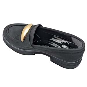 Seraphiel | Kadın Hakiki Deri Topuklu Loafer - ÇİĞDEM KUNDURA - Seraphiel - SİYAH - 40
