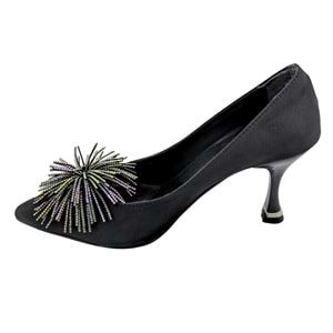 Zorva | Taş İşlemeli Stiletto Ayakkabı - ÇİĞDEM KUNDURA - Zorva - SİYAH - 40