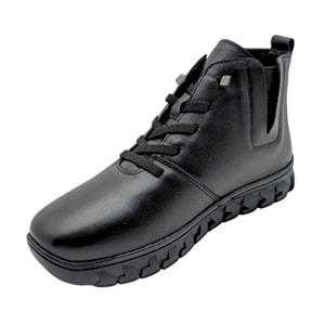 Voyager - 9830 | Kadın Ortopedik Deri Bot - SİYAH - 40