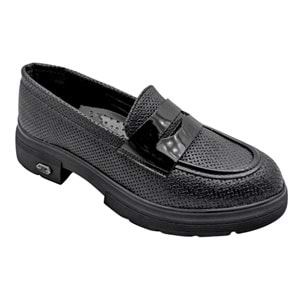 Lgoth | Kadın Topuklu Loafer Ayakkabı - SİYAH - 40