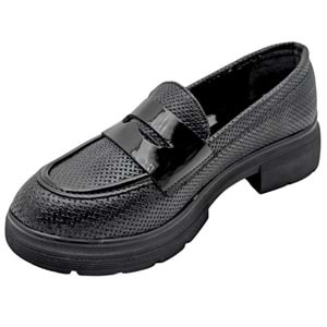 Lgoth | Kadın Topuklu Loafer Ayakkabı - SİYAH - 40