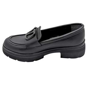 Kvorn | Kadın Topuklu Loafer Ayakkabı - SİYAH - 40
