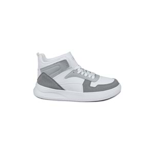 Jump - 29100 | Kadın High-Top Sneaker - BEYAZ-GRİ - 40
