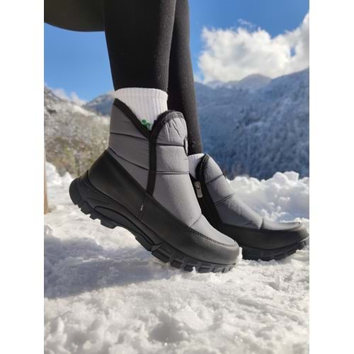 Çiğdem Kar Botu KAR 1F Unisex - GRİ-KISAFERMUARLI-ARMALI - 37