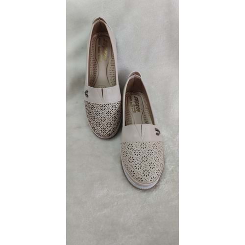 ÇİĞDEM KREM LAZER KESİM BABET GÜNLÜK AYAKKABI - KREM - 36 - ST01703-KREM-36