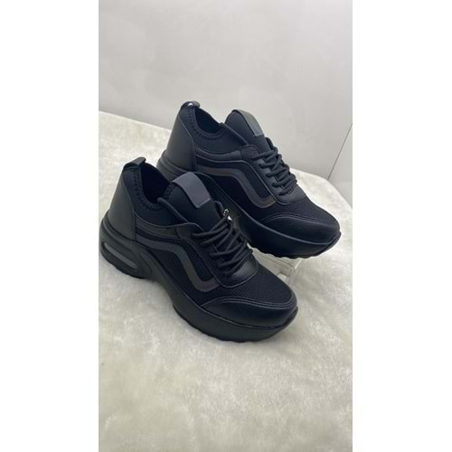 ÇİĞDEM SİYAH 3 BALON MODEL KADIN KALIN TABAN SNEAKERS - SİYAH - 40 - ST01978-SİYAH-40