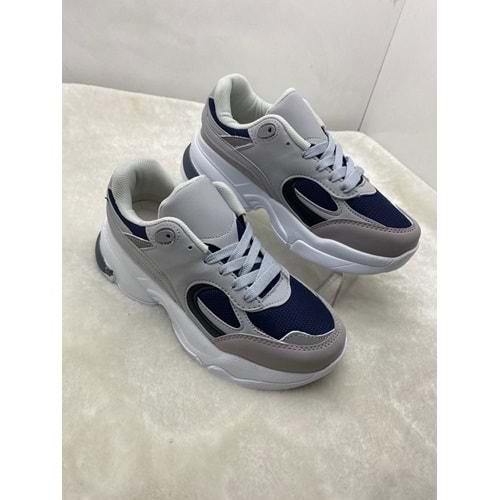 ÇİĞDEM GÜMÜŞ-LACİVERT KADIN GÜNLÜK SNEAKER AYAKKABI - GÜMÜŞ-LACİVERT - 40 - ST01987-GÜMÜŞ-LACİVERT-40