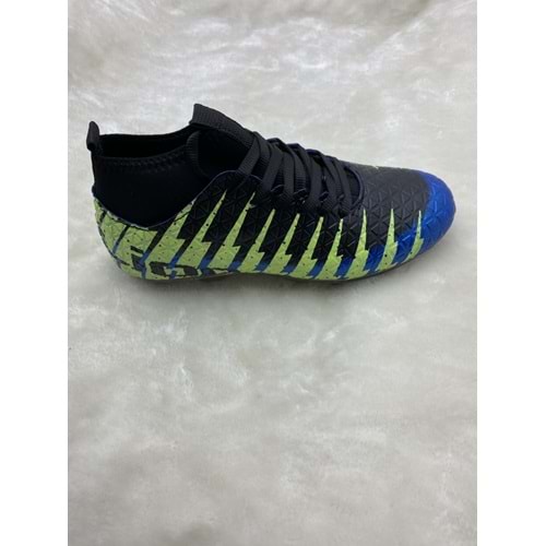 ÇORAPLI DİŞLİ KRAMPON FUTBOL AYAKKABI - SİYAH-NEON YEŞİL - 37