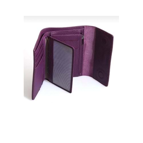 GRANDE - 2784 - GERÇEK DERİ KADIN CÜZDAN - MÜRDÜM - STANDART - ST02787-14198